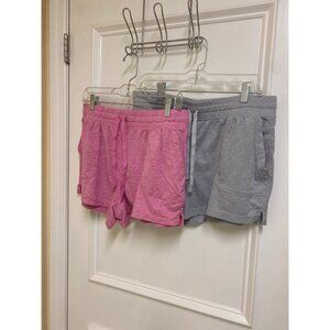 90 Degree Pink & Grey Shorts-2 Pair Size Large